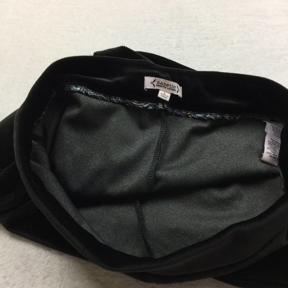 NANETTE LEPORE Skinny Pants Sz L Womans Black Velvety Corduroy Pull-On High Rise - Picture 11 of 15